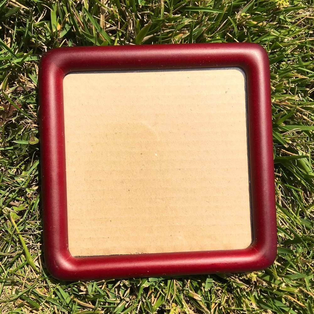 Red-wooden picture frame